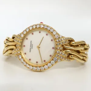 Patek Philippe La Flamme Solid 18kt Yellow Gold Factory Diamond Bezel 4836/3