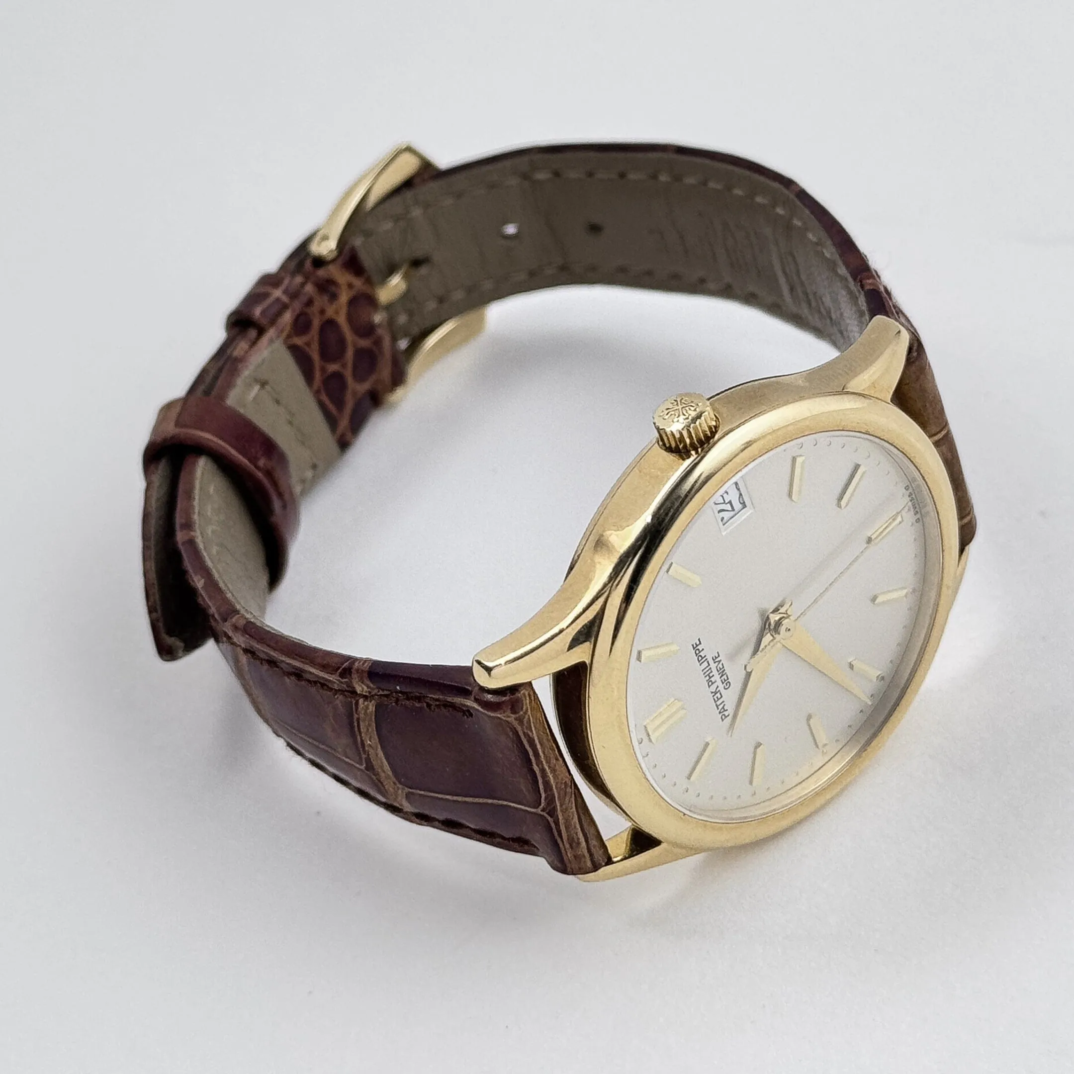PP Luxury Watches Calatrava 3998 Yellow Gold Cream Dial Alligator Strap (1997)