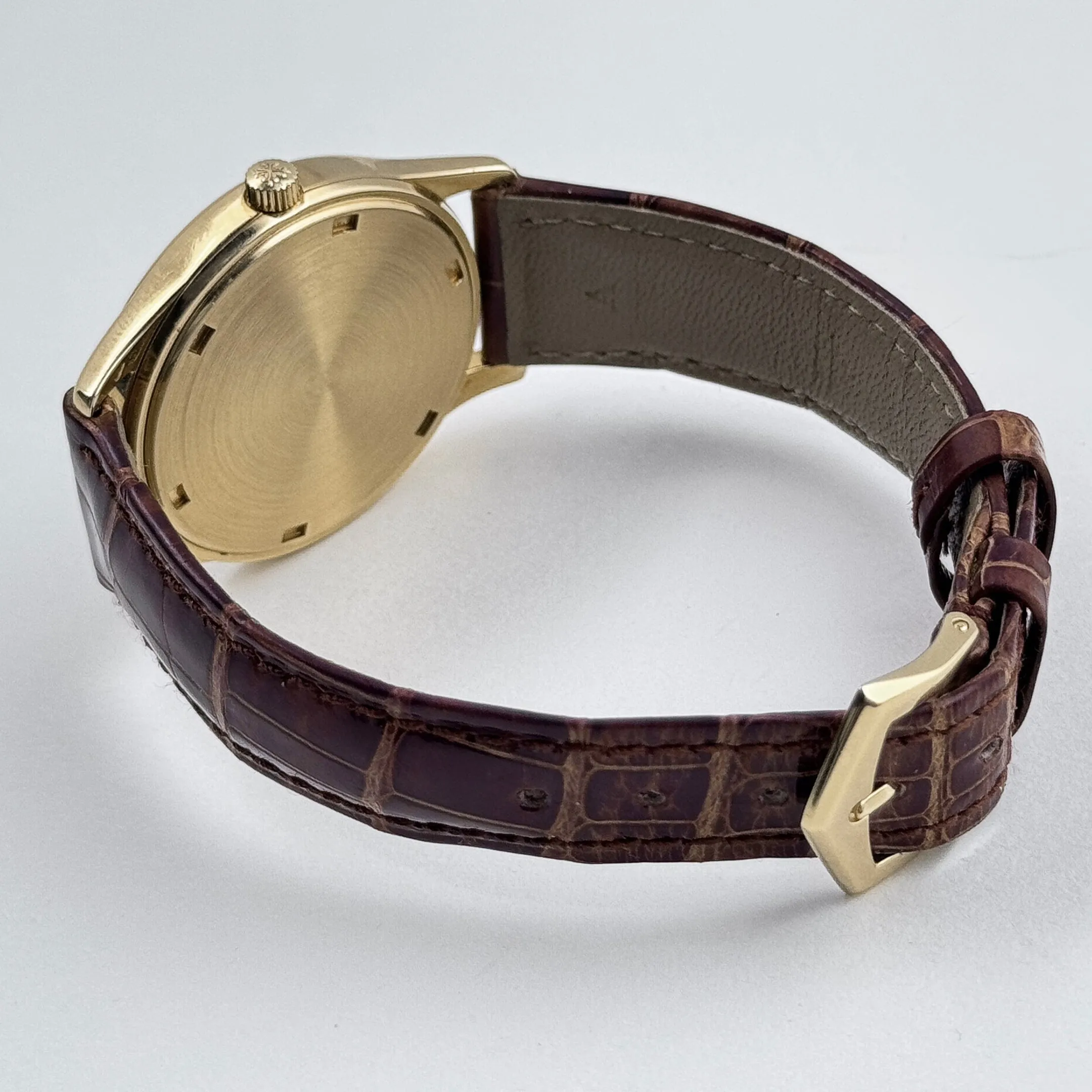 PP Luxury Watches Calatrava 3998 Yellow Gold Cream Dial Alligator Strap (1997)