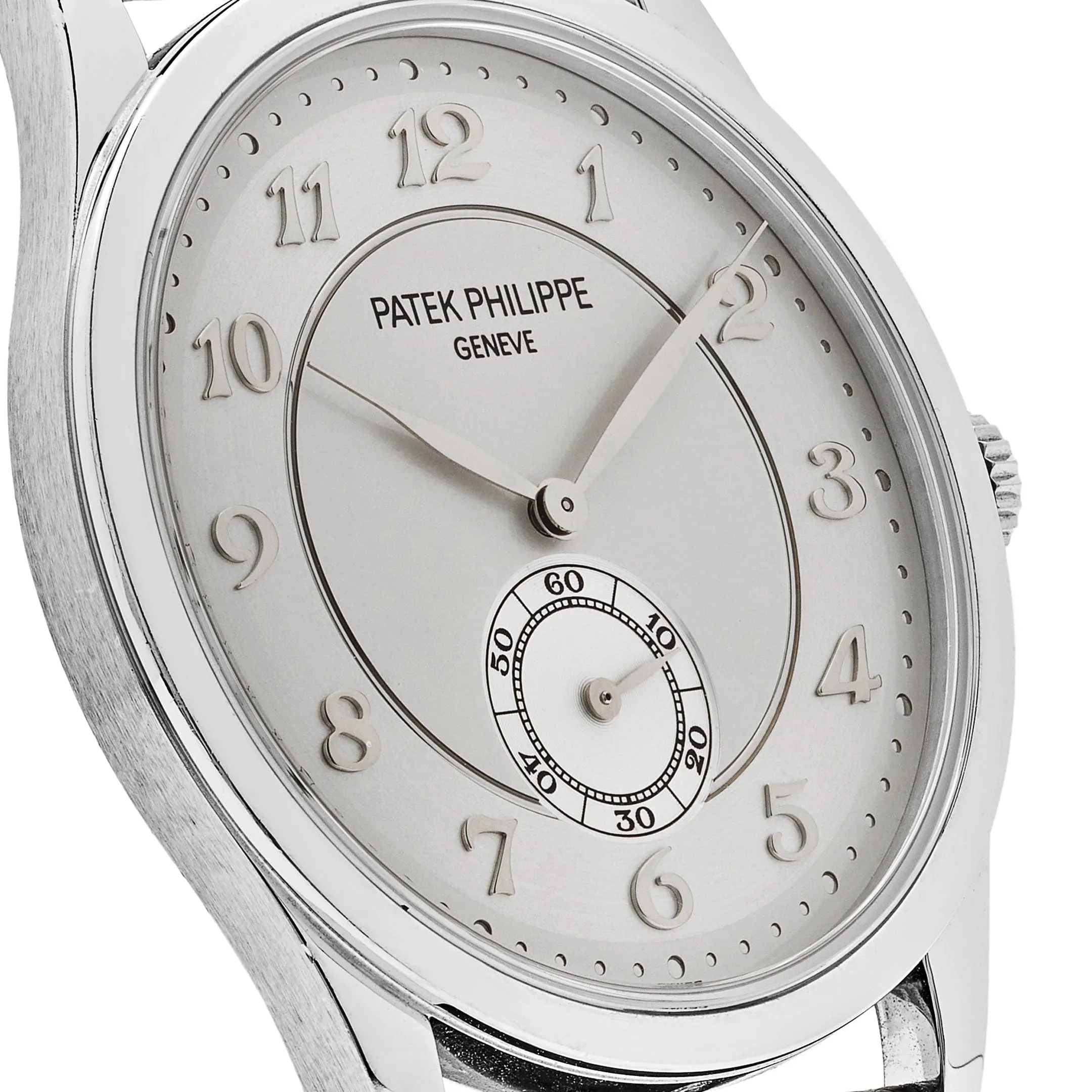 PP Luxury Watches Calatrava 5196P-001 Platinum Silver Dial