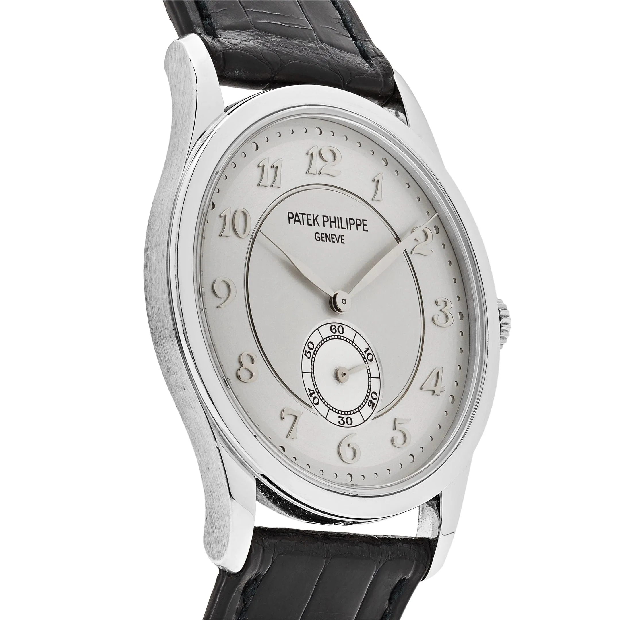 PP Luxury Watches Calatrava 5196P-001 Platinum Silver Dial