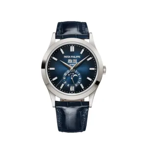 PP Luxury Watches Complications 5396G-017 Annual Calendar Moon Phases White Gold Blue Dial (2024)
