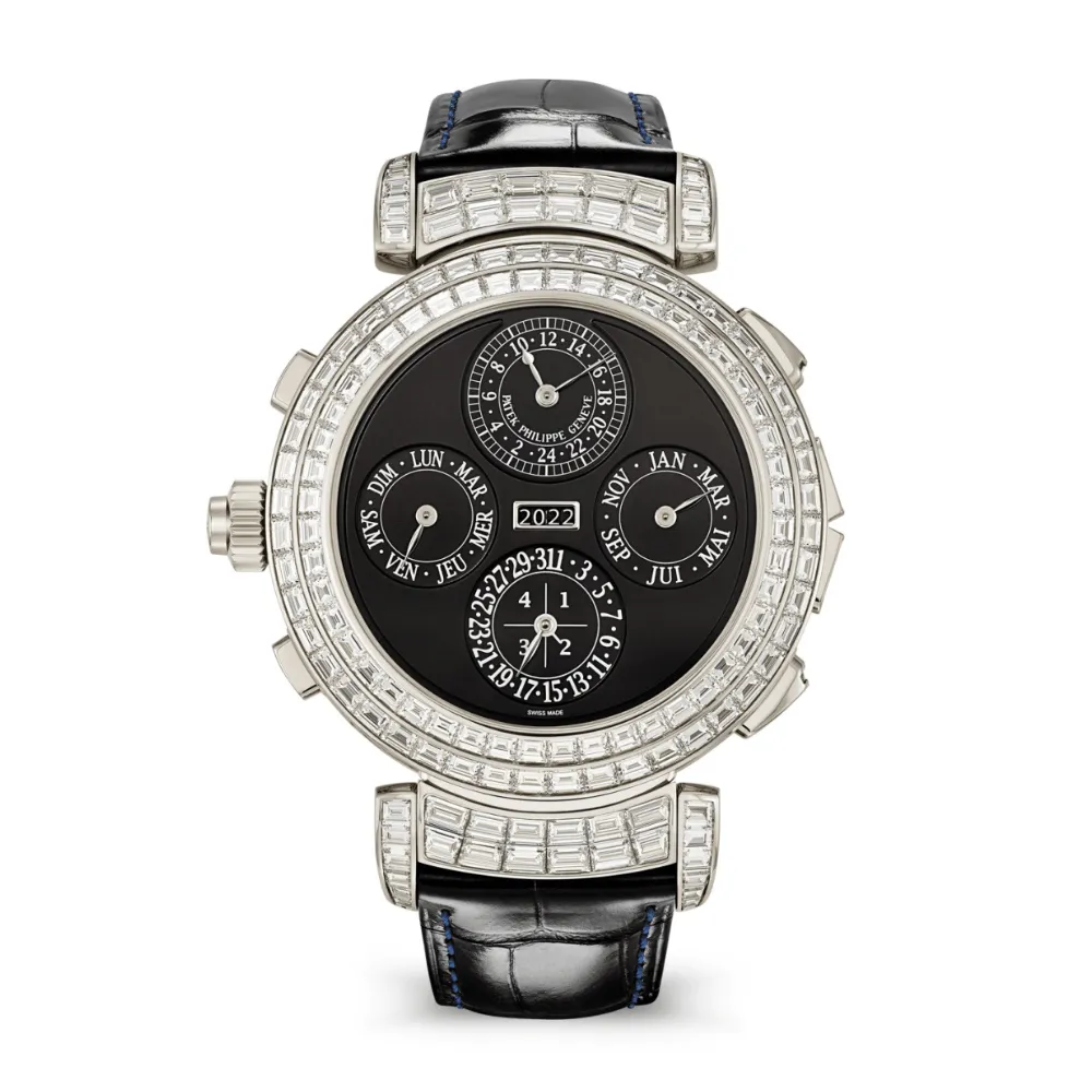 PP Luxury Watches Grand Complications 6300/401G-001 Grandmaster Chime White Gold Blue Sapphires (2024)