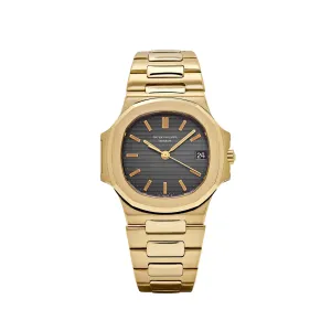 PP Luxury Watches Nautilus 3800/1 Yellow Gold Blue Dial (1983)