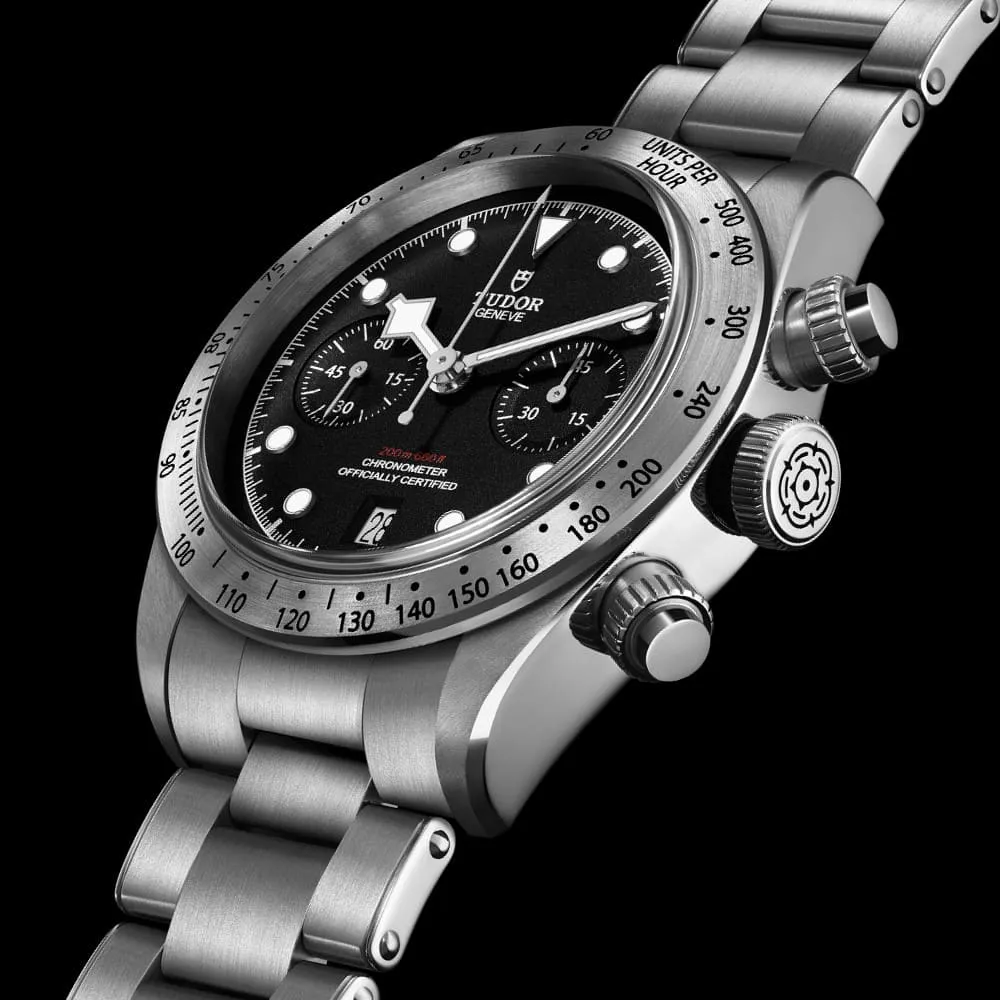 Pre-owned Tudor Black Bay Chronograph 41mm Steel Watch M79350 Denim