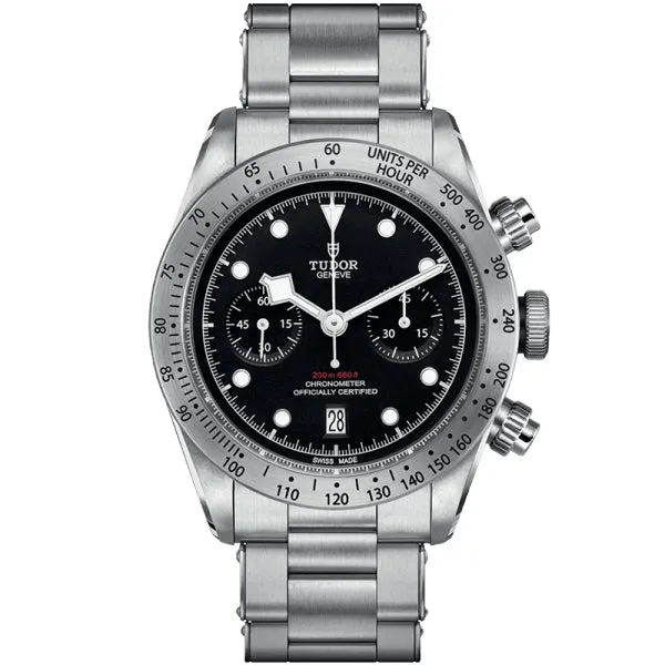 Pre-owned Tudor Black Bay Chronograph 41mm Steel Watch M79350 Denim