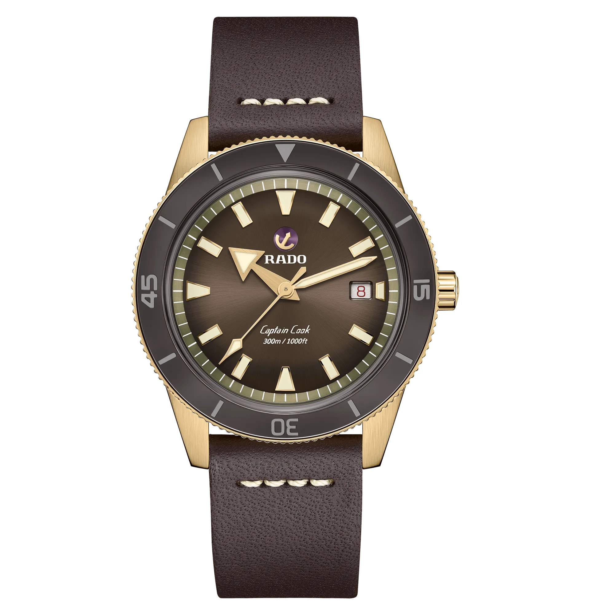 RADO Captain Cook Automatic Bronze 42mm Brown Dial Men's Watch R32504306