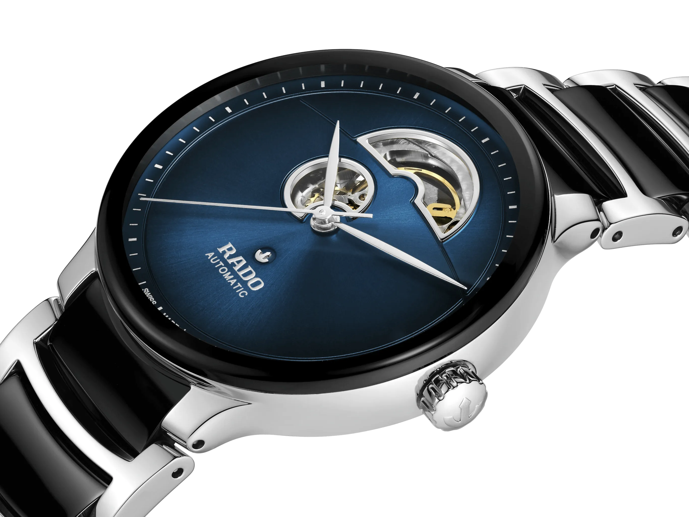 RADO Centrix Automatic Open Heart 39.5mm Blue-Black Men's Watch R30012202