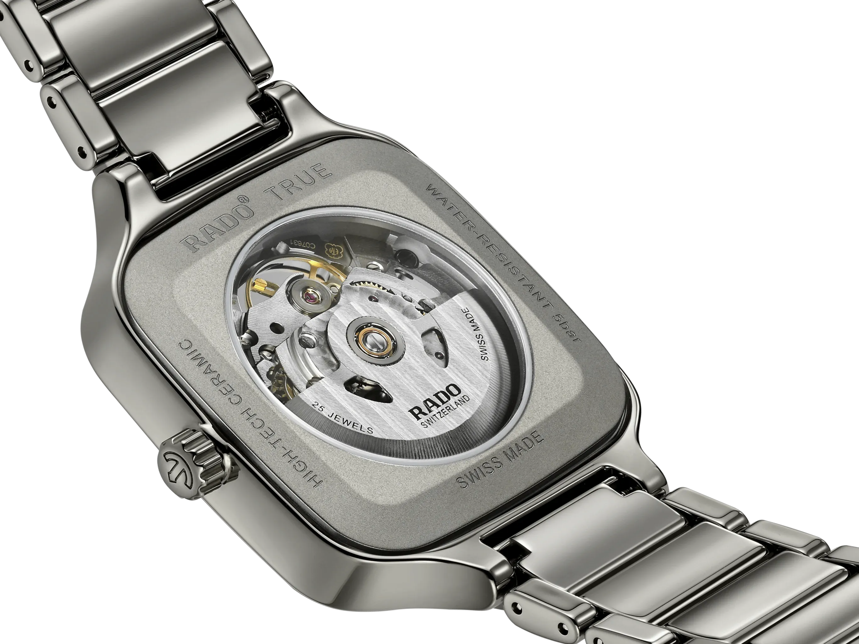 RADO True Square Automatic Open Heart Plasma 38mm Men's Watch R27083712