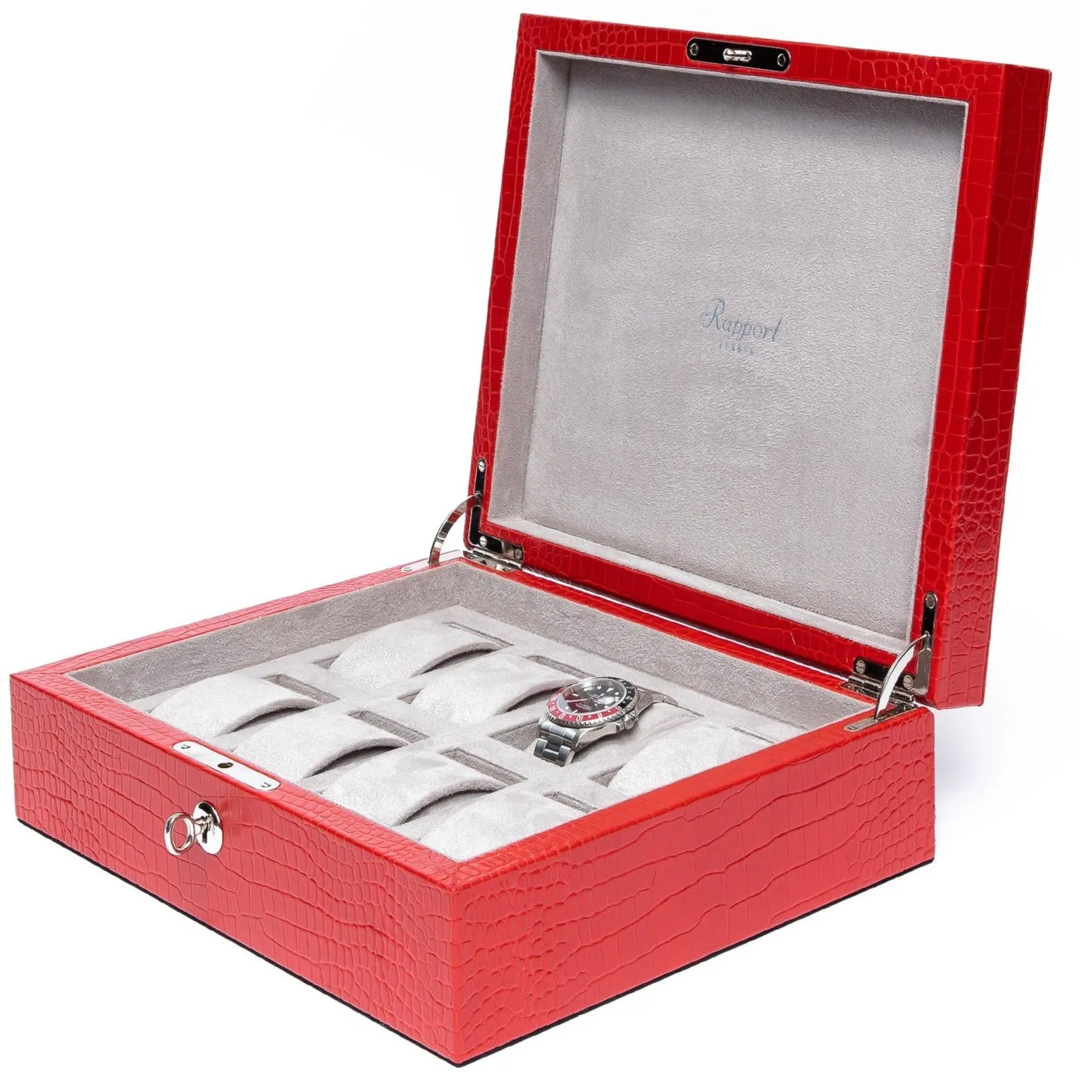 Rapport - Brompton 8 Watch Box in Red Croco | L267