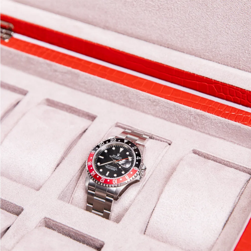Rapport - Brompton 8 Watch Box in Red Croco | L267