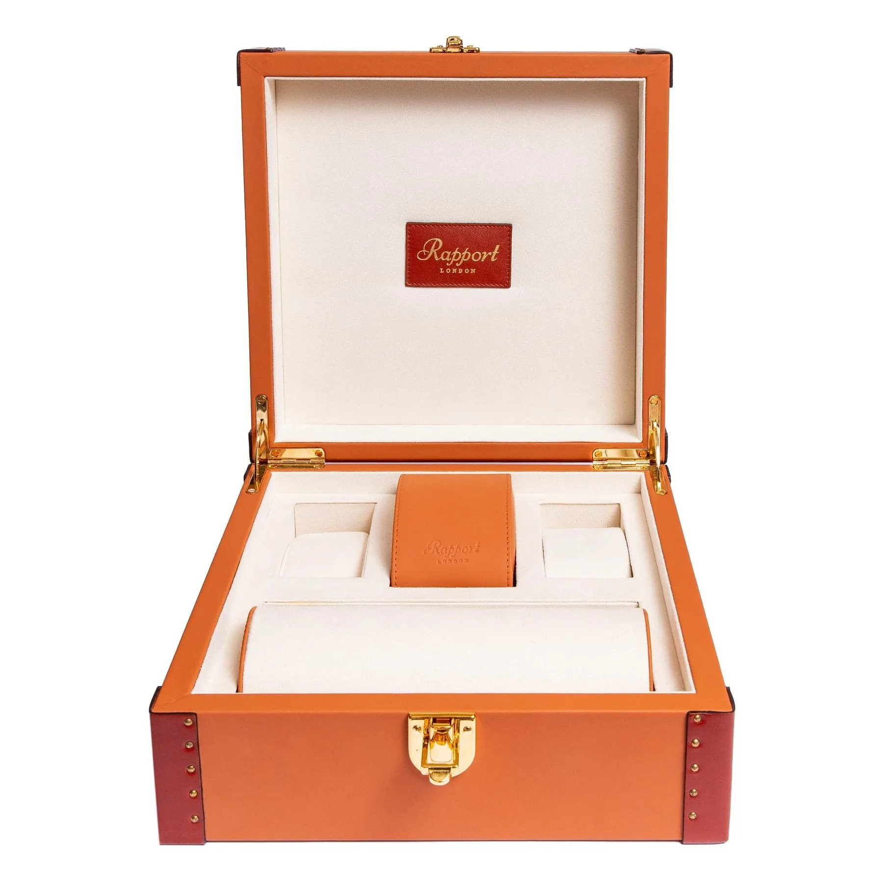 Rapport - Kensington Multi-Storage Watch Box in Tan Leather | L326