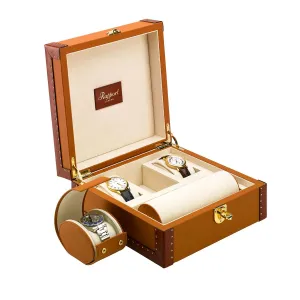 Rapport - Kensington Multi-Storage Watch Box in Tan Leather | L326