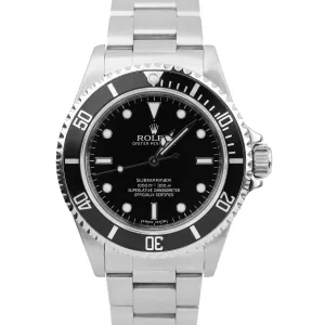RARE REHAUT 4-LINE Rolex Submariner 14060 M No-Date 40mm Stainless Steel Watch