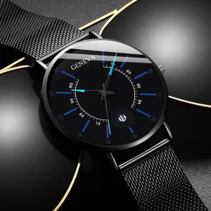 Relogio Masculino 2020 Fashion Mens Business Minimalist Watches Luxury Ultra Thin Stainless Steel Mesh Band Analog Quartz Watch