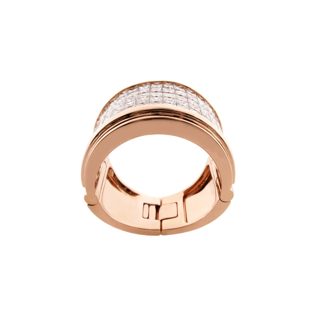 Ring - 18-Karat Gold With Princess Cut Diamond Ring - RED GOLD®