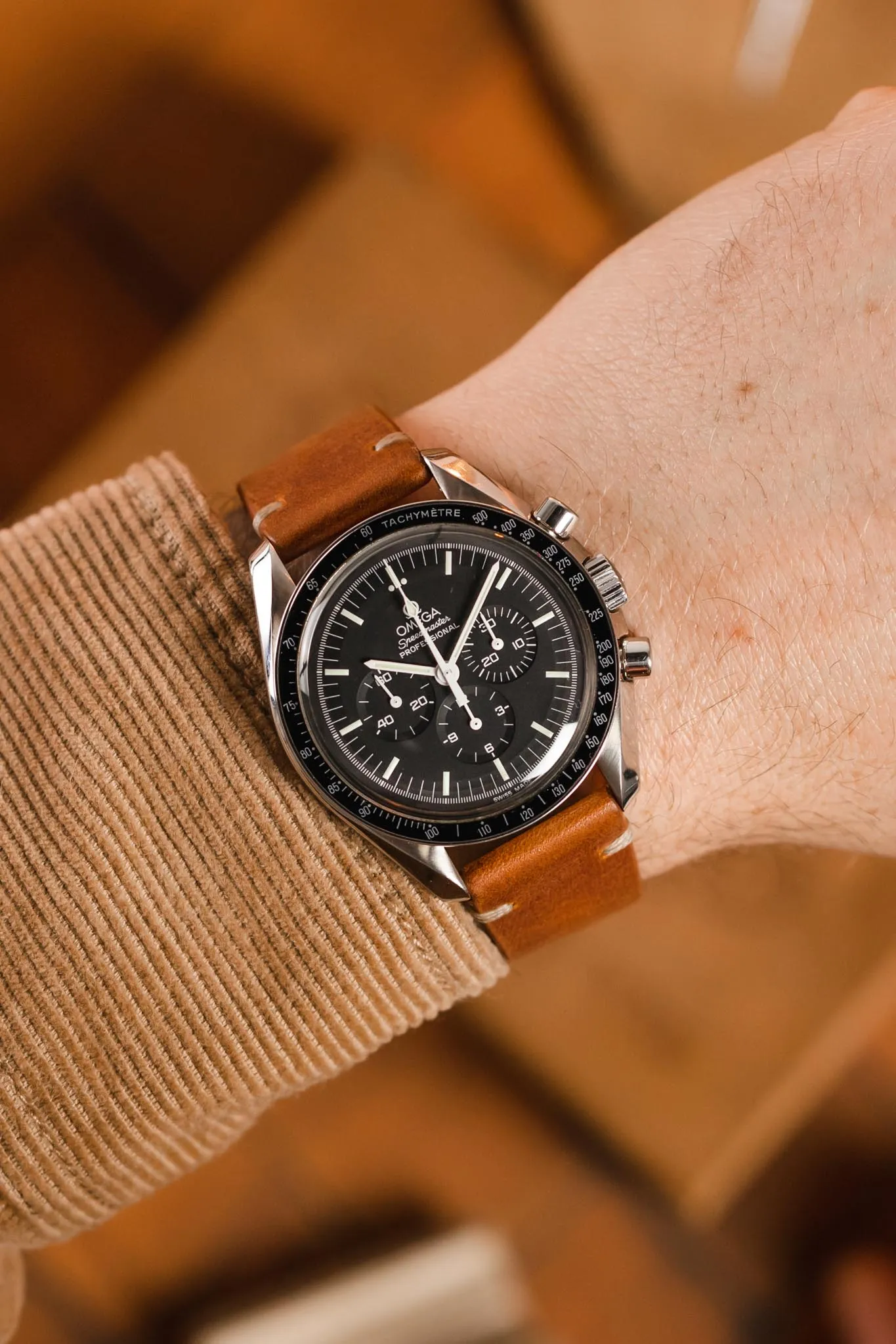 RIOS1931 BEDFORD Genuine Vintage Leather Watch Strap in COGNAC