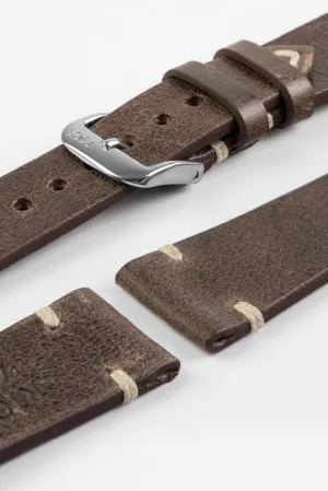 RIOS1931 BEDFORD Genuine Vintage Leather Watch Strap in MOCHA