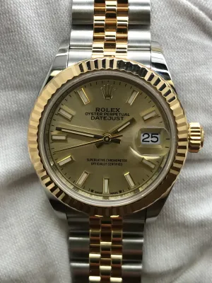 Rolex 28mm Datejust 279173 Champagne Dial Automatic  Women's Watch