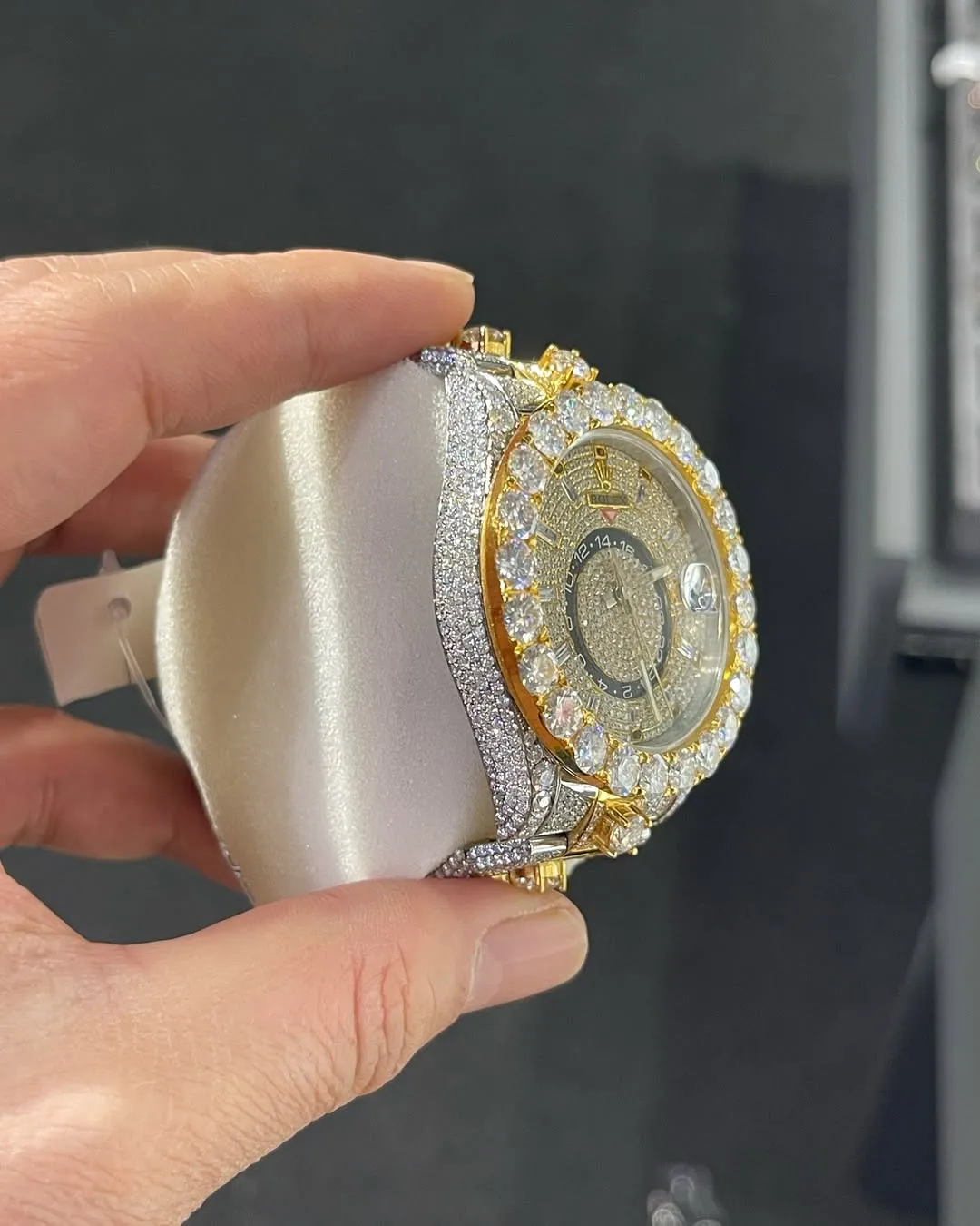 Rolex Date-Just Moissanite Diamond Watch  W 253