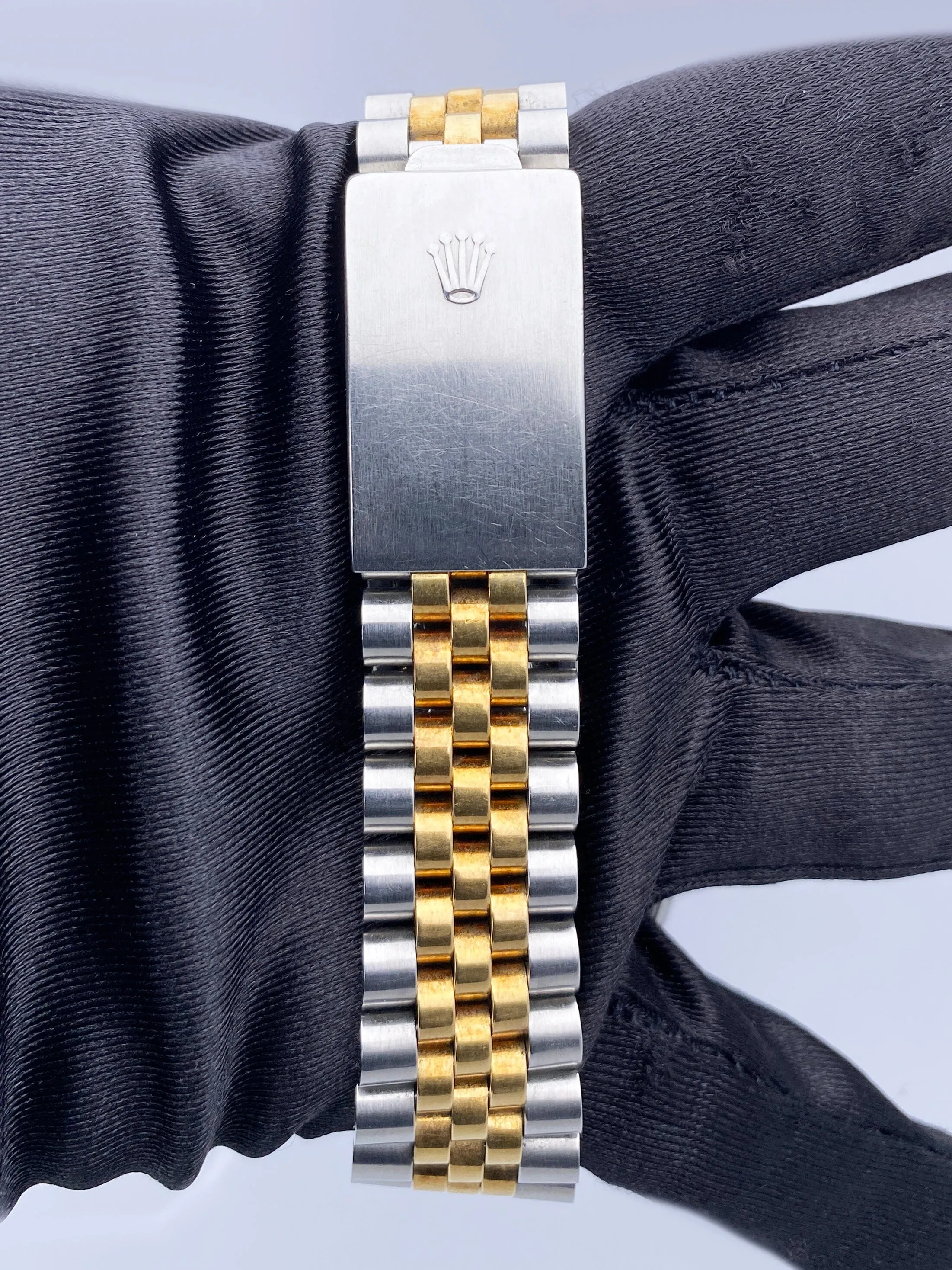 Rolex Datejust 16013 White Buckley Dial Two Tone Mens Watch