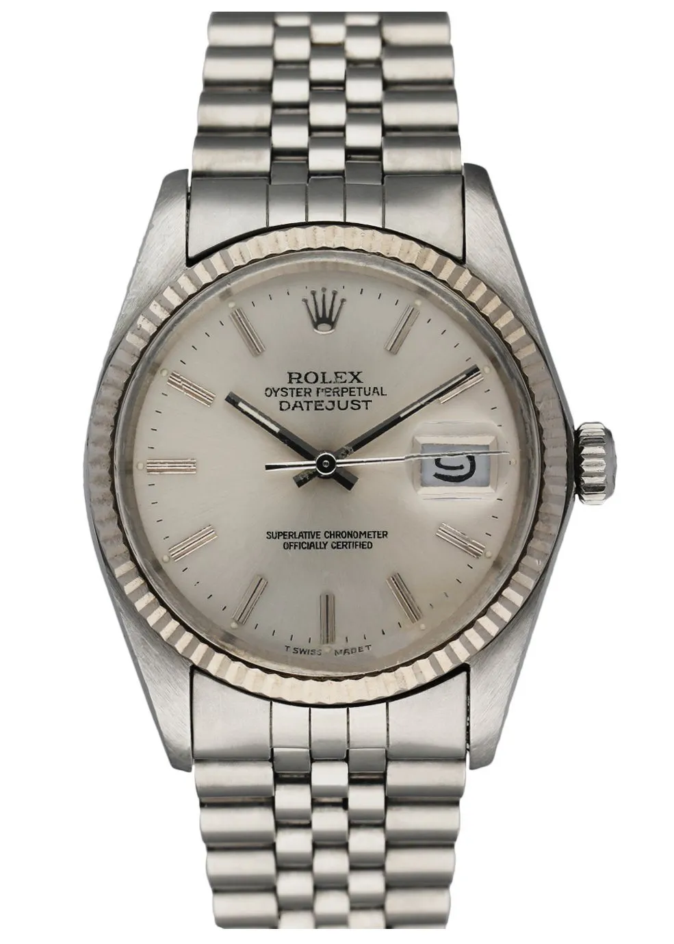 Rolex Datejust 16014 Silver Dial Mens Watch