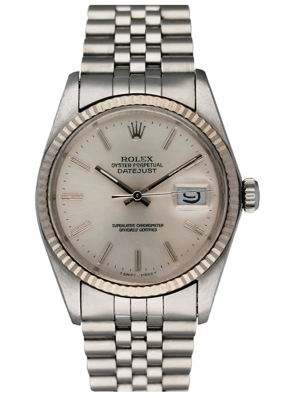 Rolex Datejust 16014 Silver Dial Mens Watch