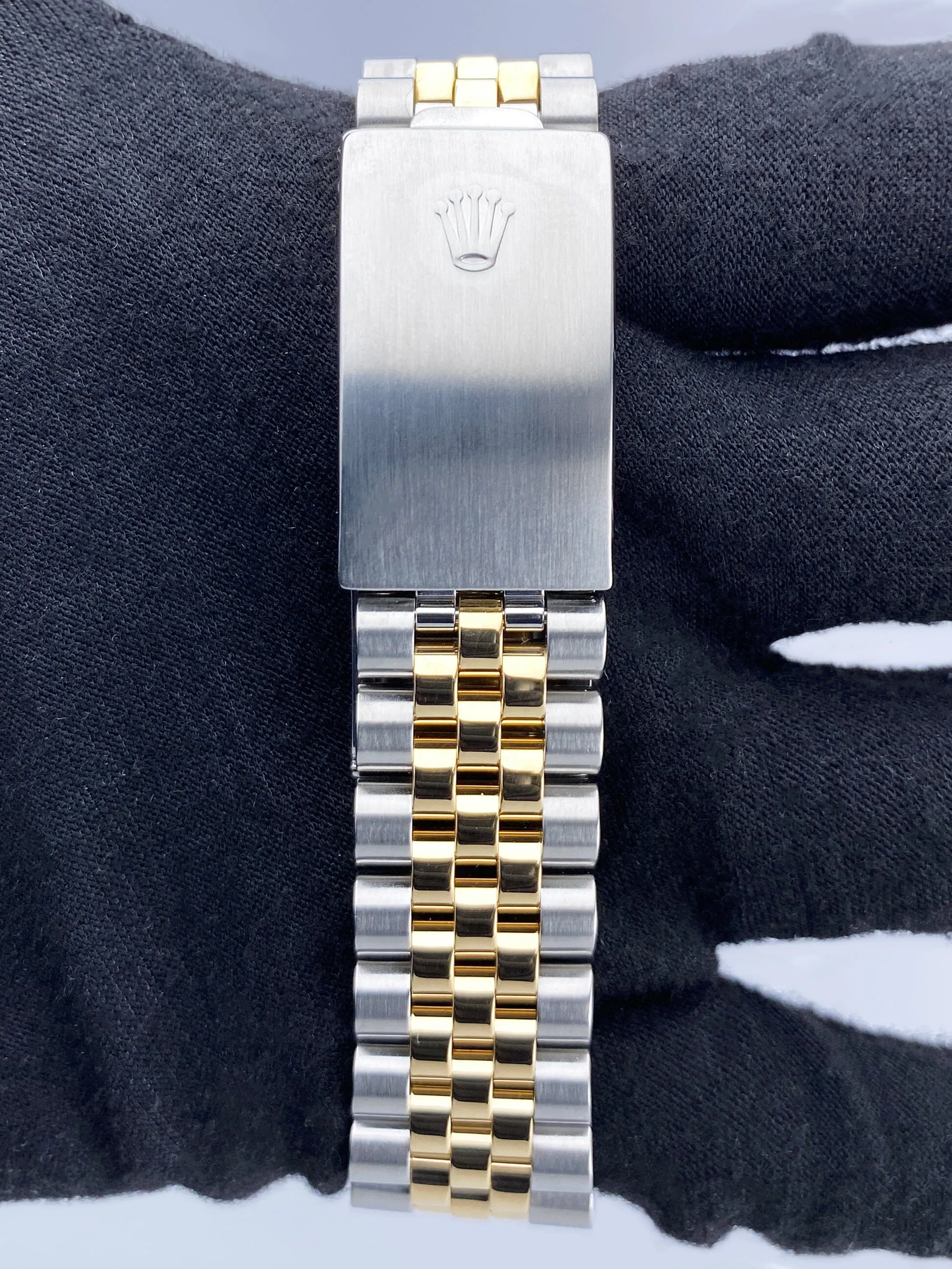 Rolex Datejust 16233 Diamond Black Dial Two Tone Mens Watch