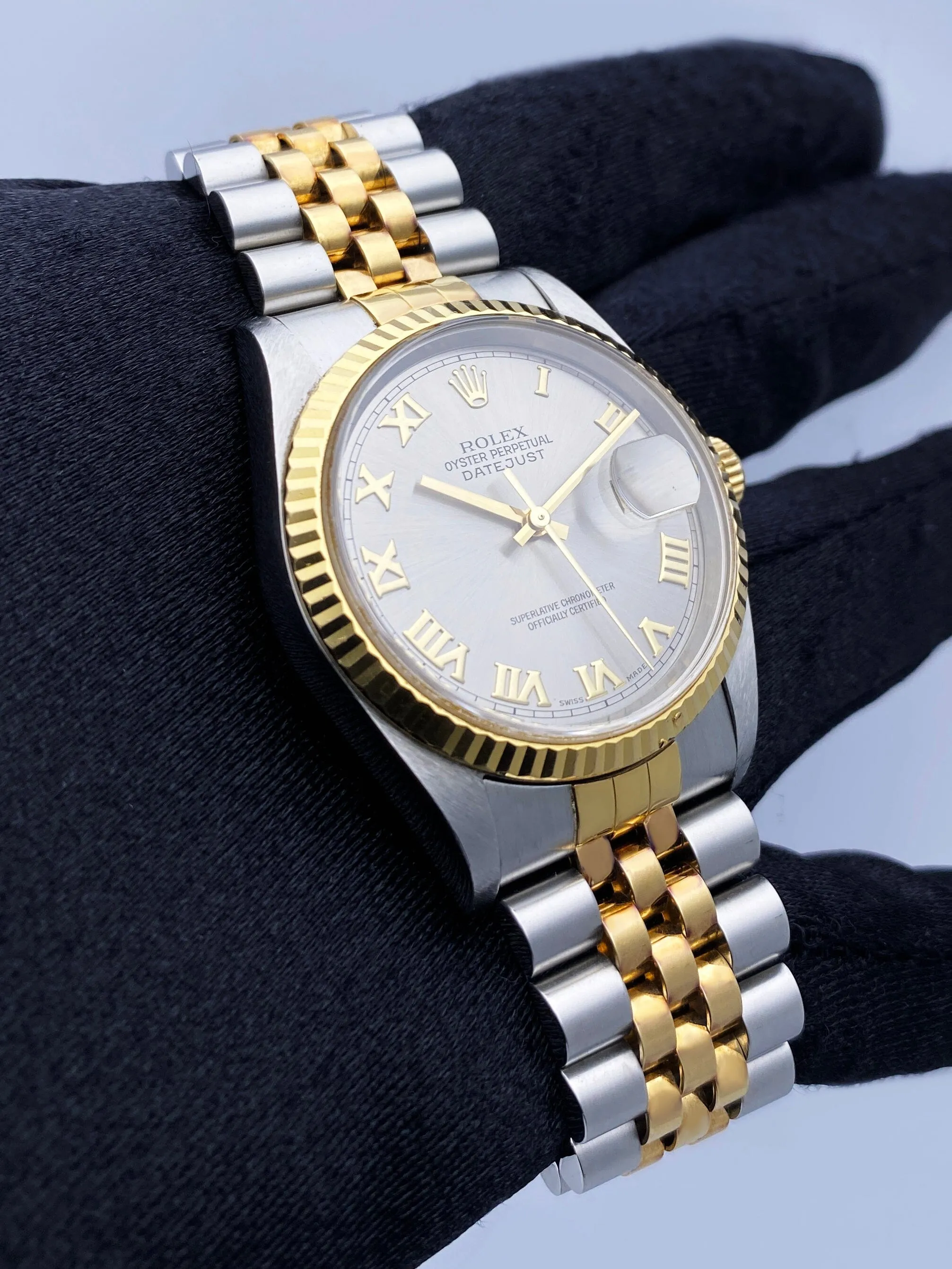Rolex Datejust 16233 Mens Watch Box Papers
