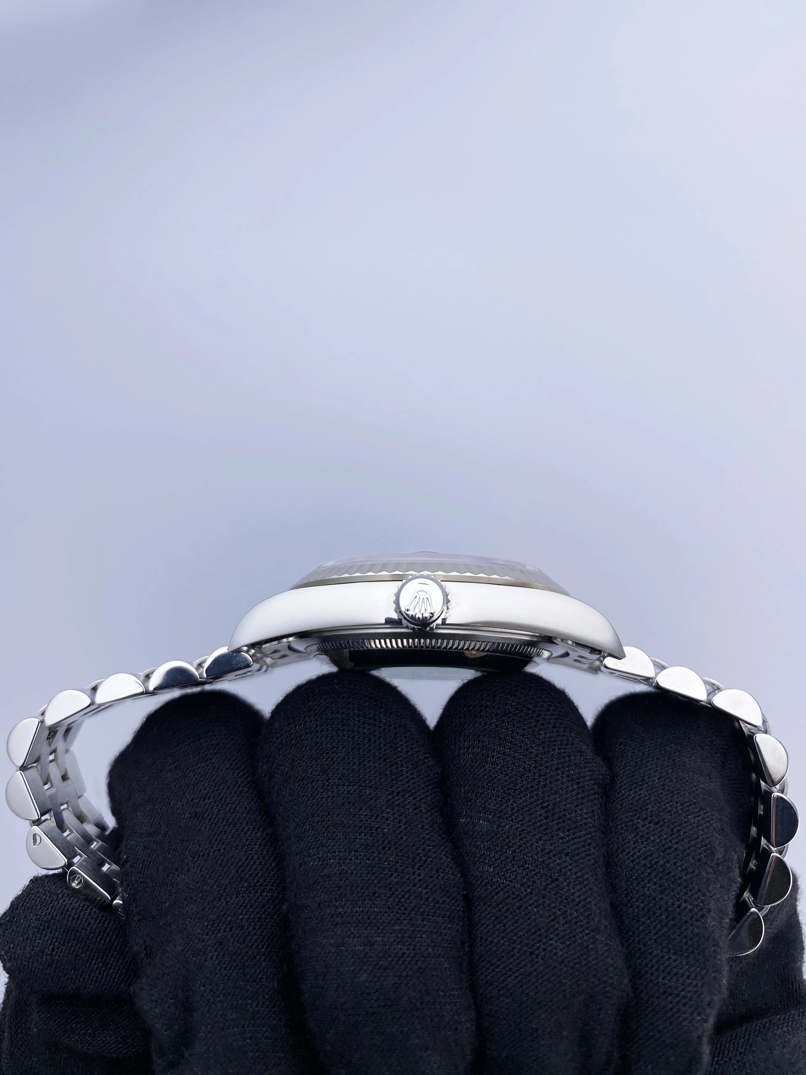 Rolex Datejust 16234 Diamond Black Dial Mens Watch