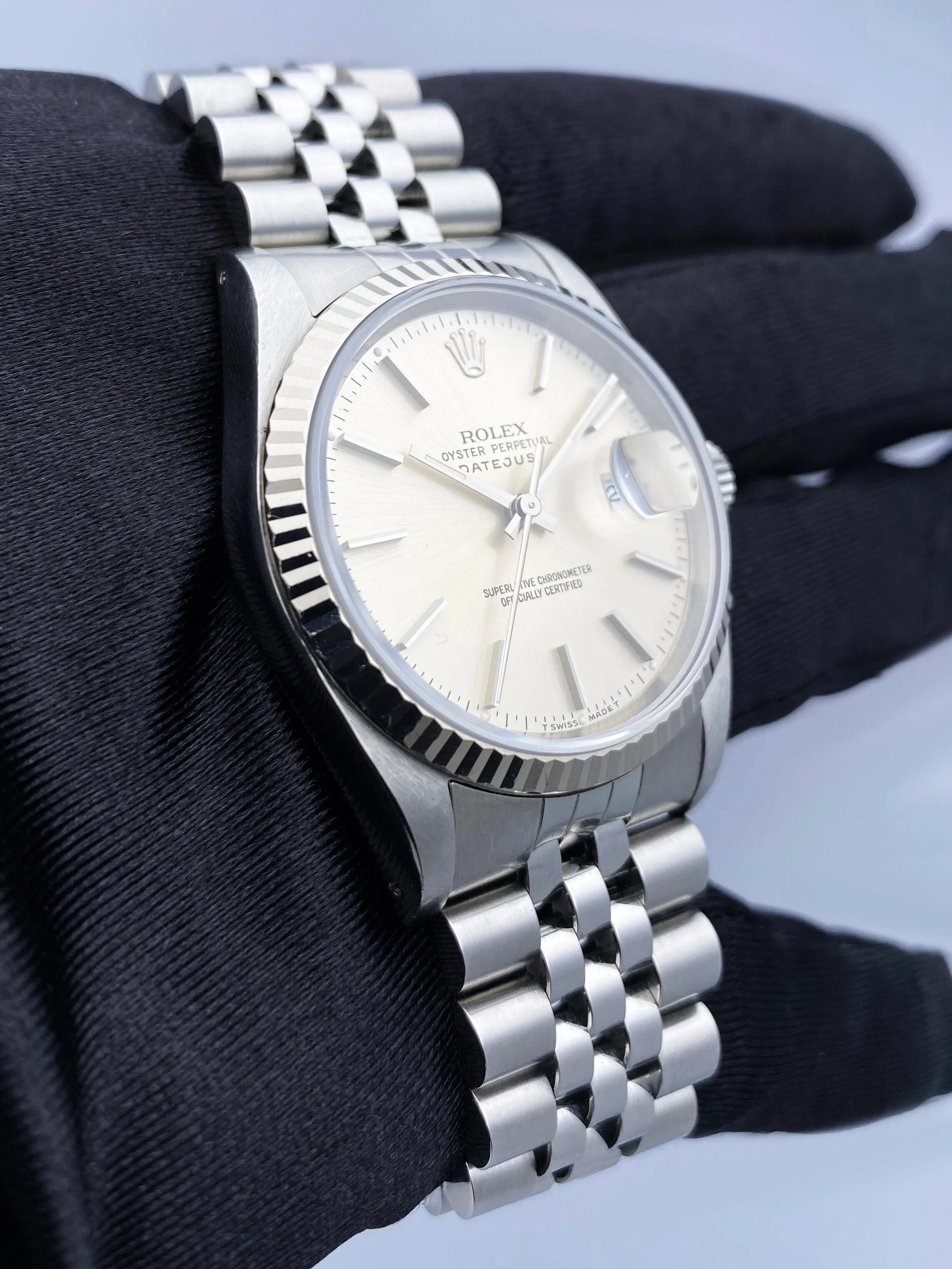 Rolex Datejust 16234 Silver Dial Mens Watch