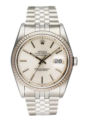 Rolex Datejust 16234 Silver Dial Mens Watch