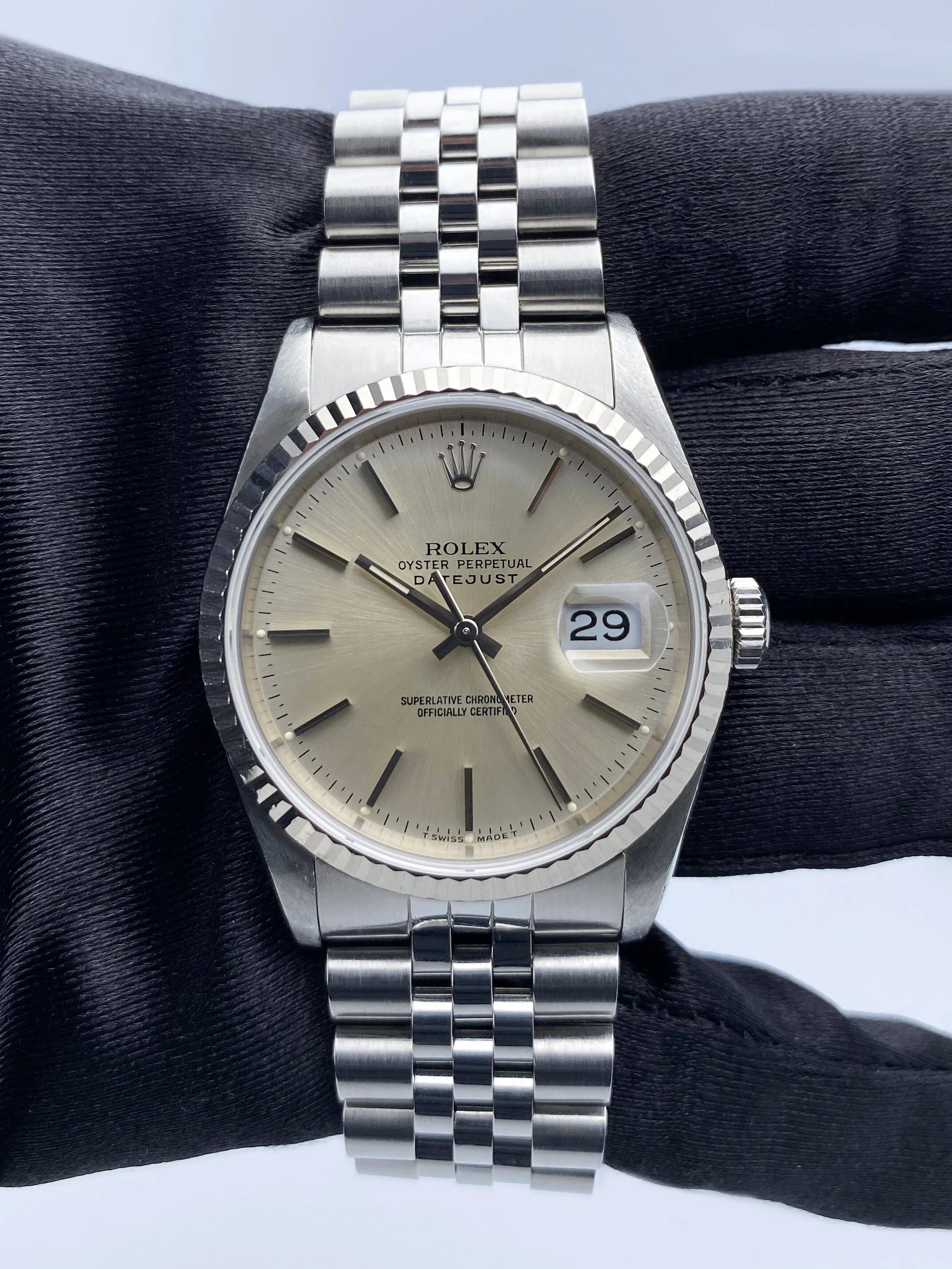 Rolex Datejust 16234 Silver Dial Mens Watch