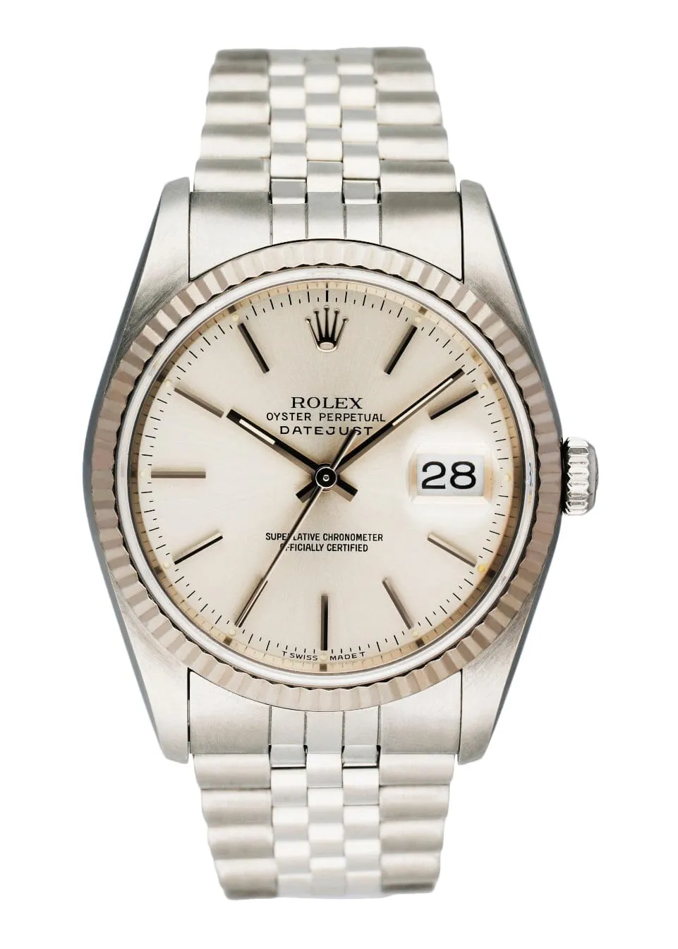 Rolex Datejust 16234 Silver Dial Mens Watch