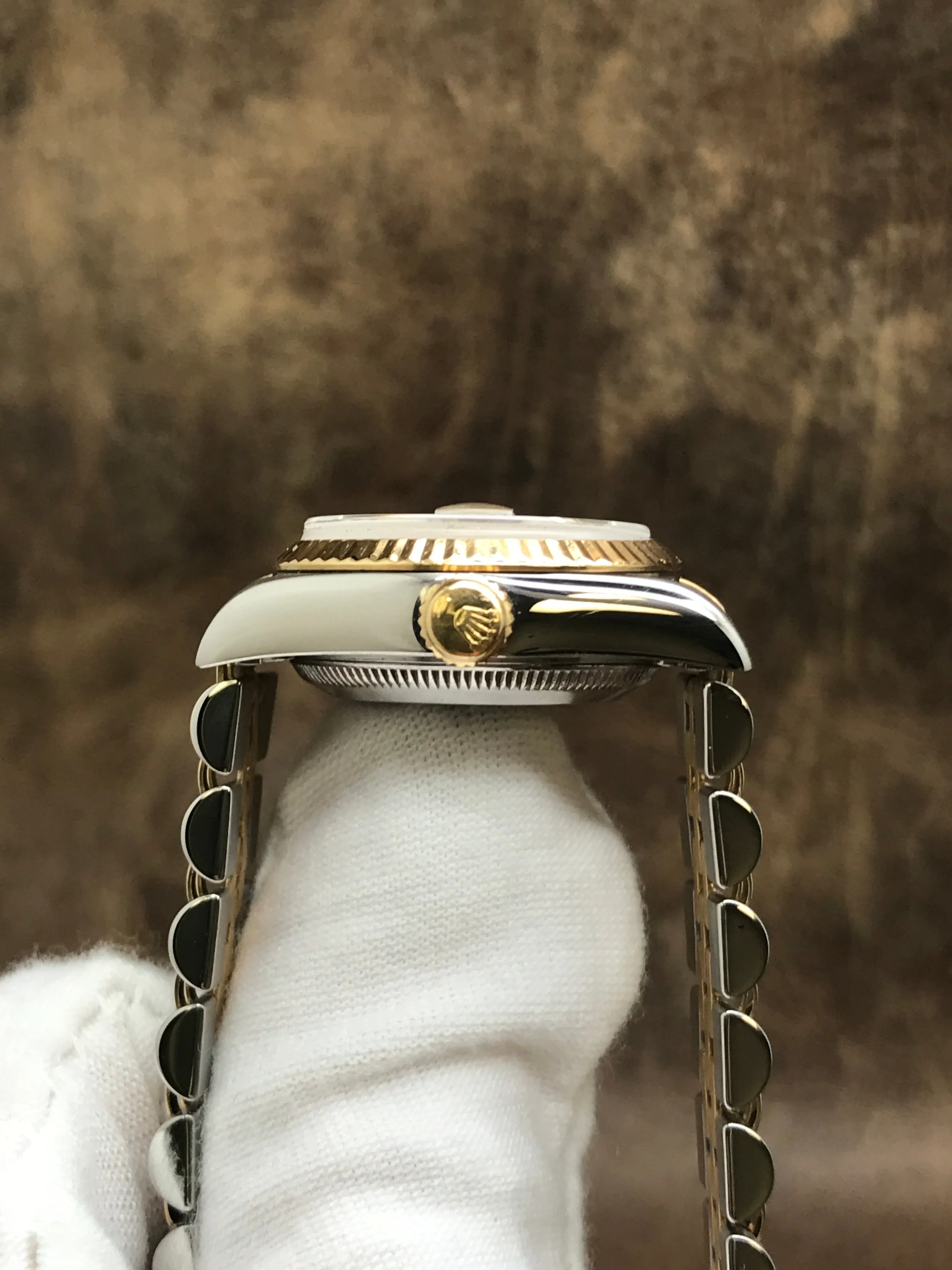 Rolex Datejust 26mm 69173 Ivory Pyramid Roman Dial Automatic Women's Watch