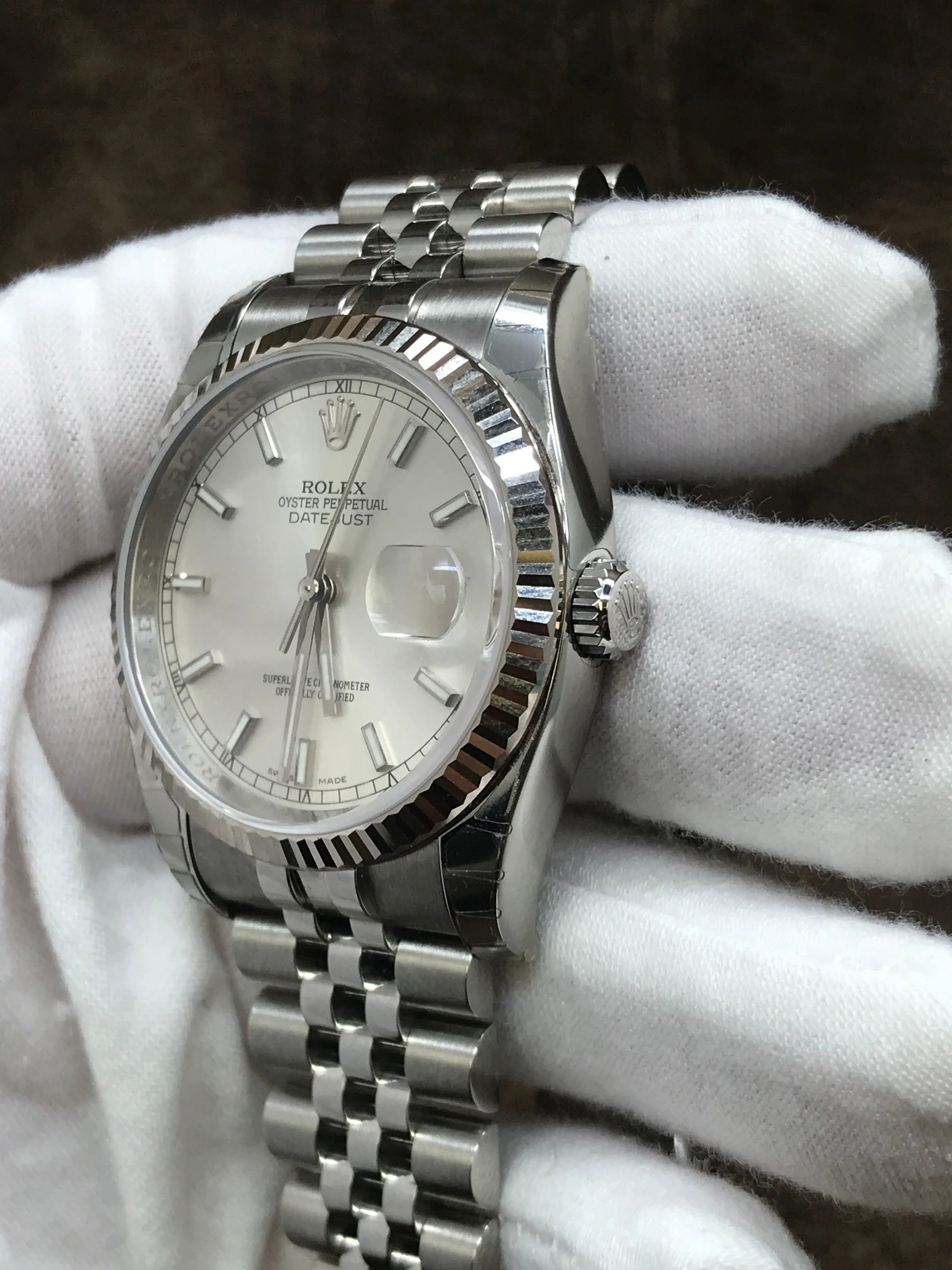 Rolex Datejust 36mm 116234 Silver Dial Automatic Watch