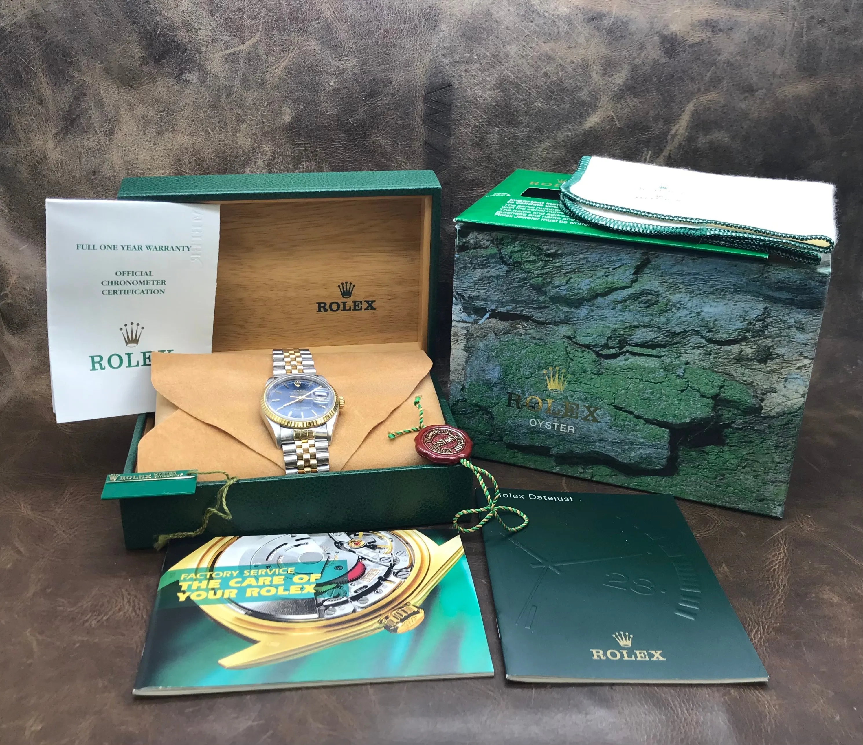 Rolex Datejust 36mm 16233 Blue Dial Automatic Watch