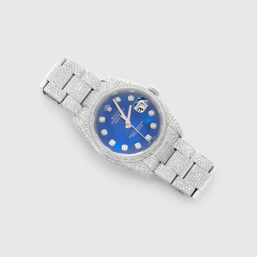 Rolex DateJust 36mm Diamond Stainless Steel Blue Dial