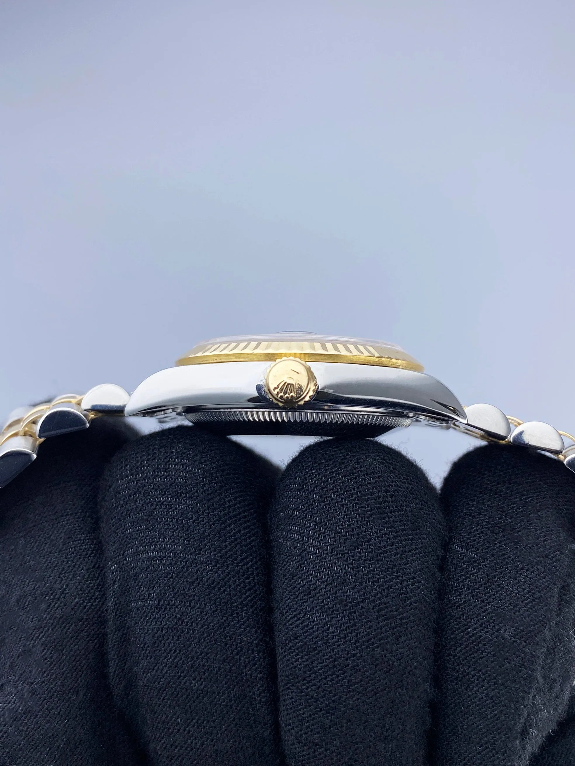 Rolex Datejust 68273 Midsize Blue Dial Ladies Watch Box Papers