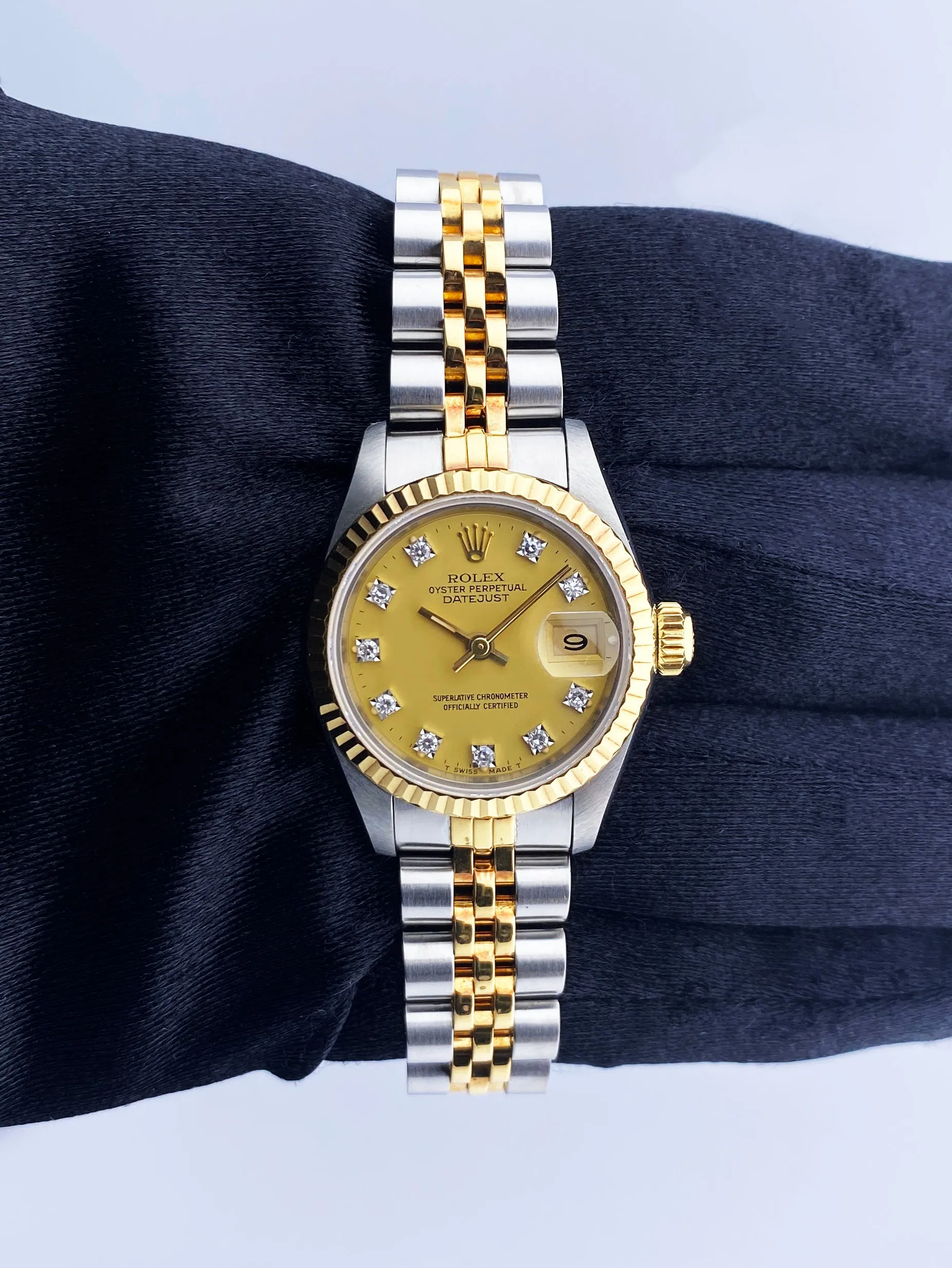 Rolex Datejust 69173 Diamond Dial Ladies Watch