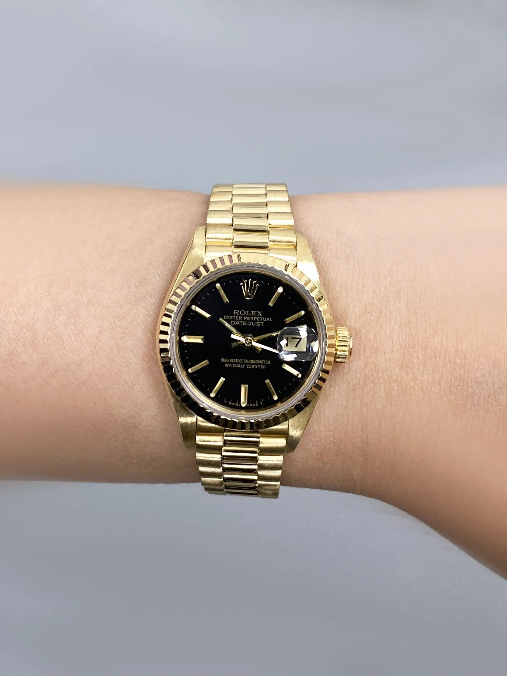 Rolex Datejust 69178 Black Dial Ladies Watch Box Papers