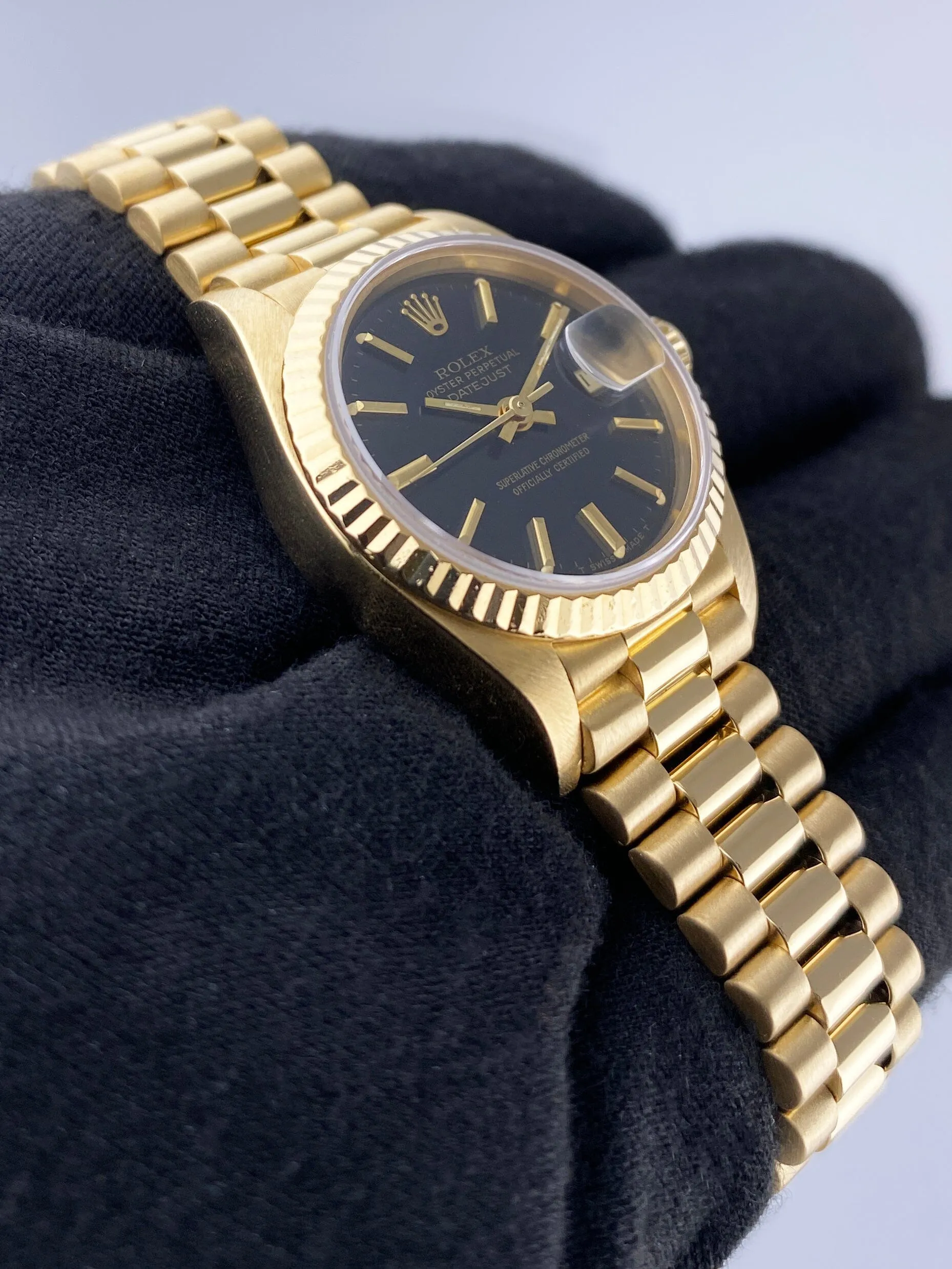 Rolex Datejust 69178 Black Dial Ladies Watch Box Papers