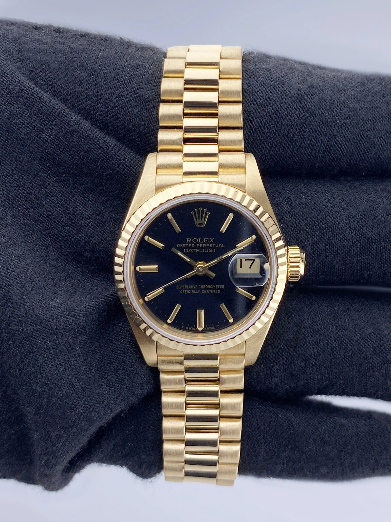 Rolex Datejust 69178 Black Dial Ladies Watch Box Papers