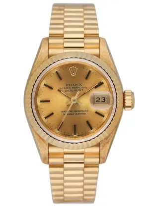 Rolex Datejust 69178 Champagne Dial Ladies Watch Box Papers