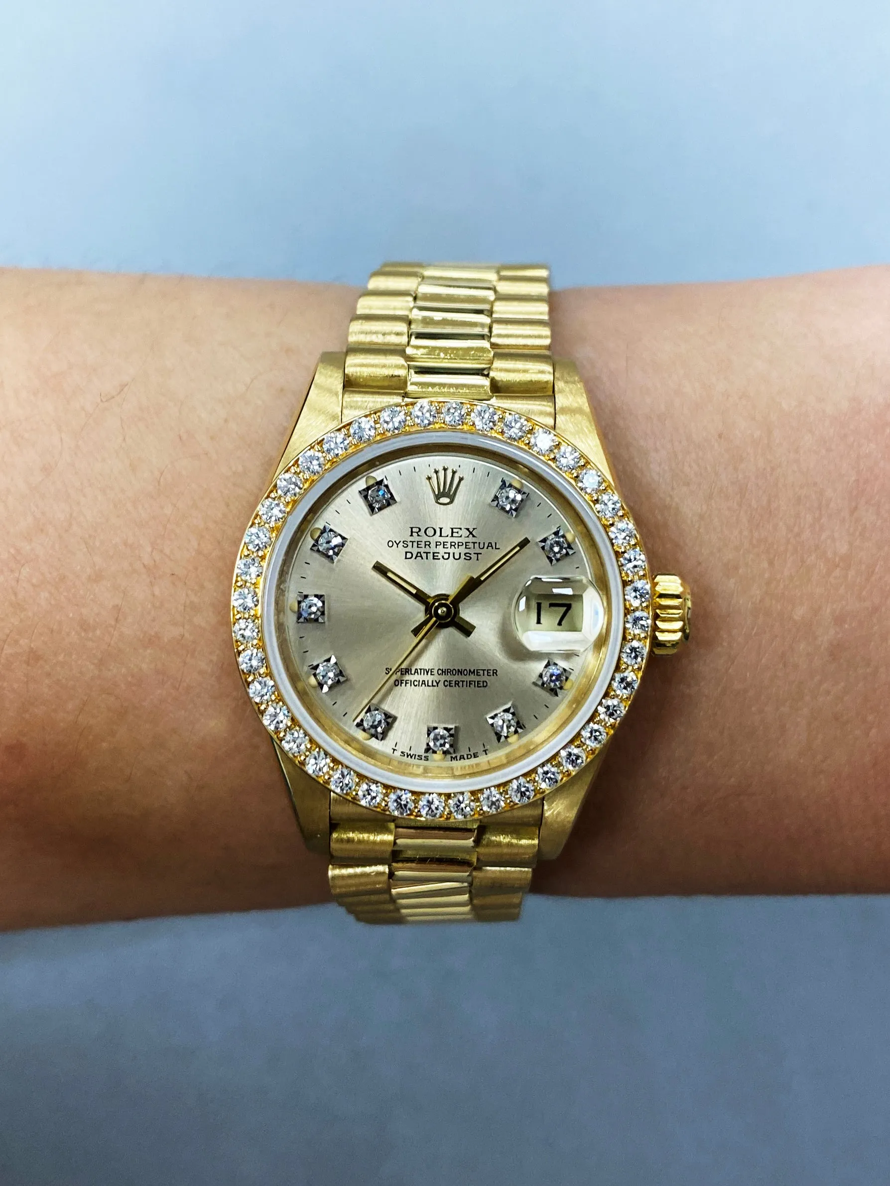 Rolex Datejust 69178 Diamond Dial Bezel Ladies Watch