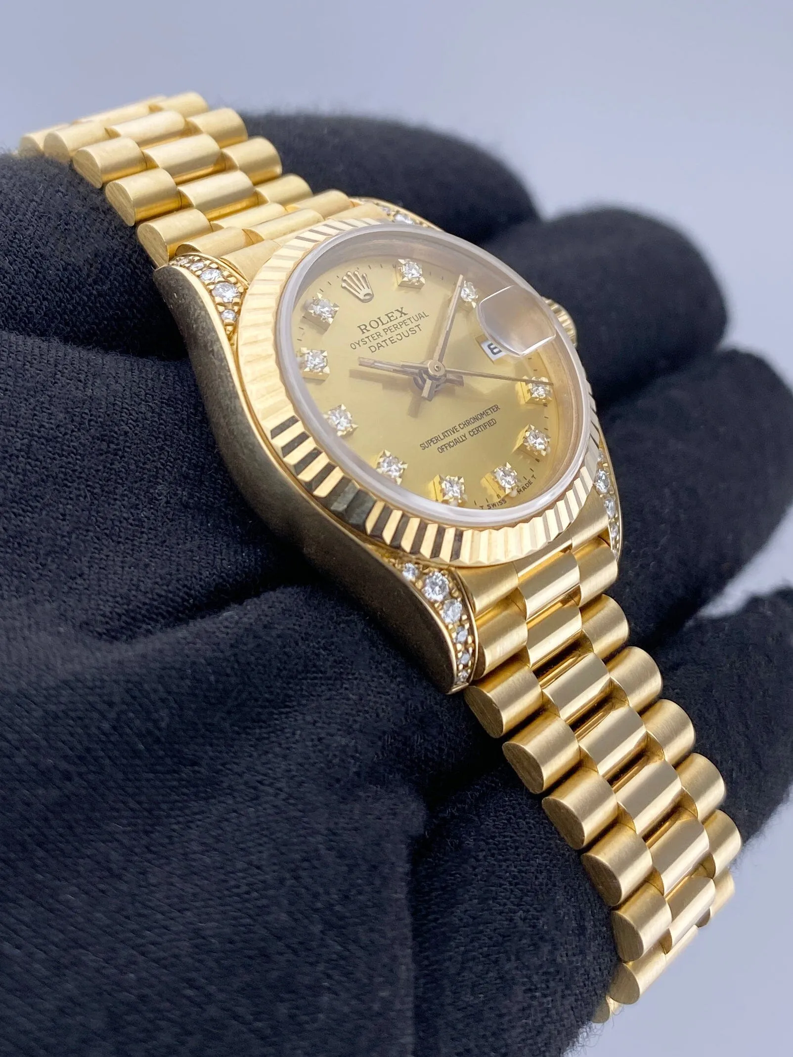 Rolex Datejust 69188 Diamond Dial Ladies Watch