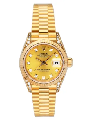 Rolex Datejust 69188 Diamond Dial Ladies Watch