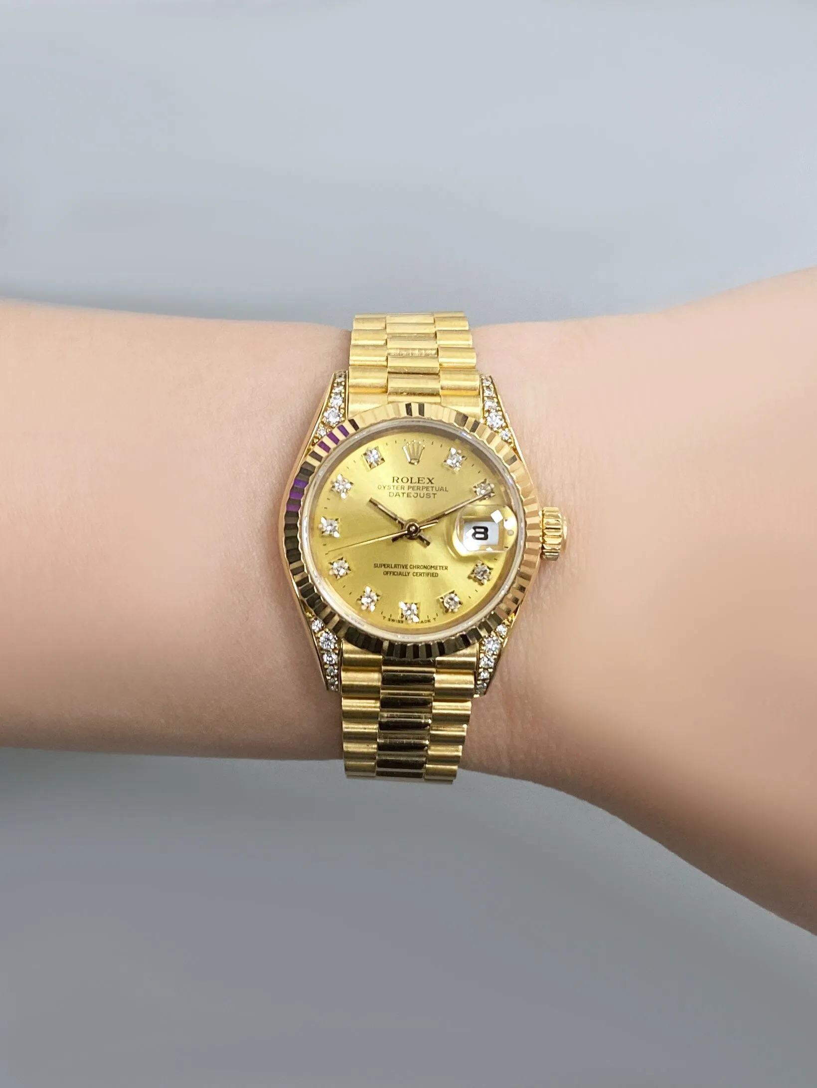 Rolex Datejust 69188 Diamond Dial Ladies Watch