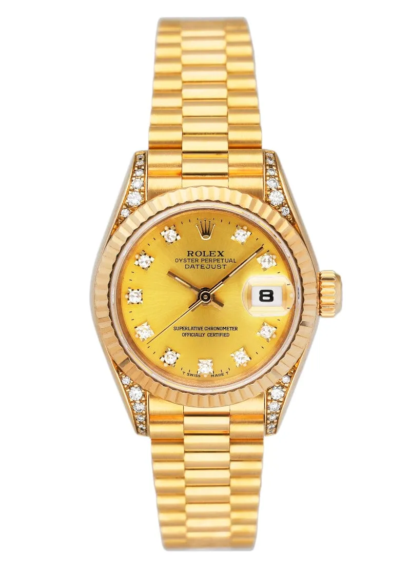 Rolex Datejust 69188 Diamond Dial Ladies Watch