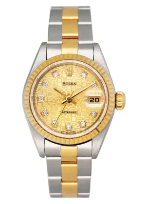 Rolex Datejust 79173 Diamond Anniversary Dial Ladies Watch Box Papers